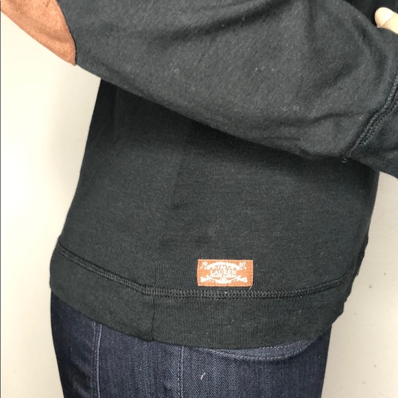 Lauren Ralph Lauren black top & faux suede trim - Picture 6 of 10